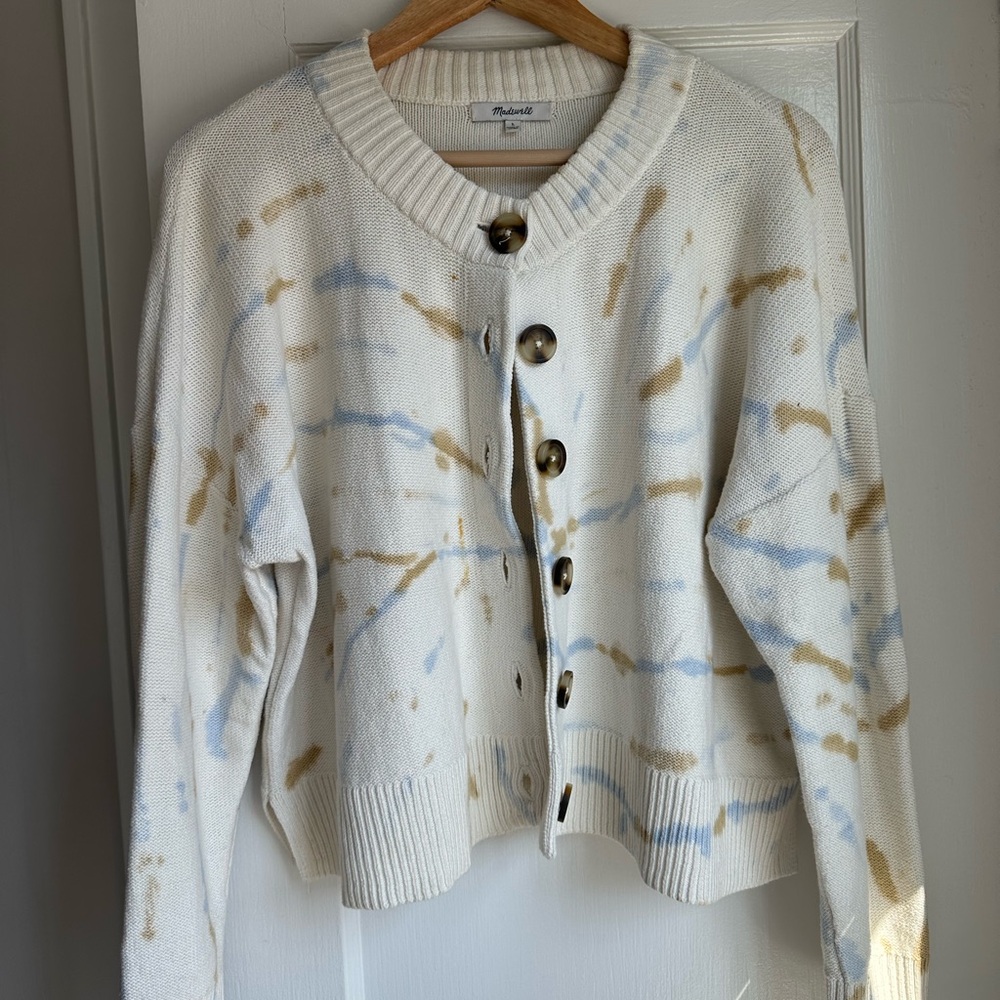 Madewell Women's Cream Tie-Dye Sweater